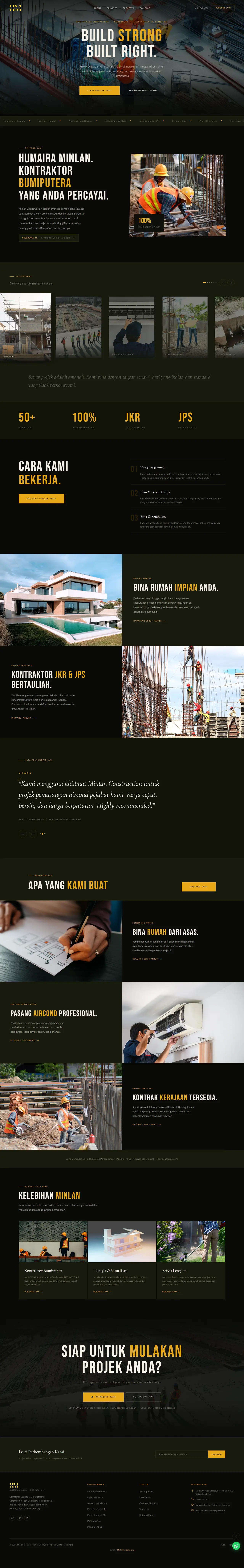 Minlan Construction - Corporate Website by SkyInfers