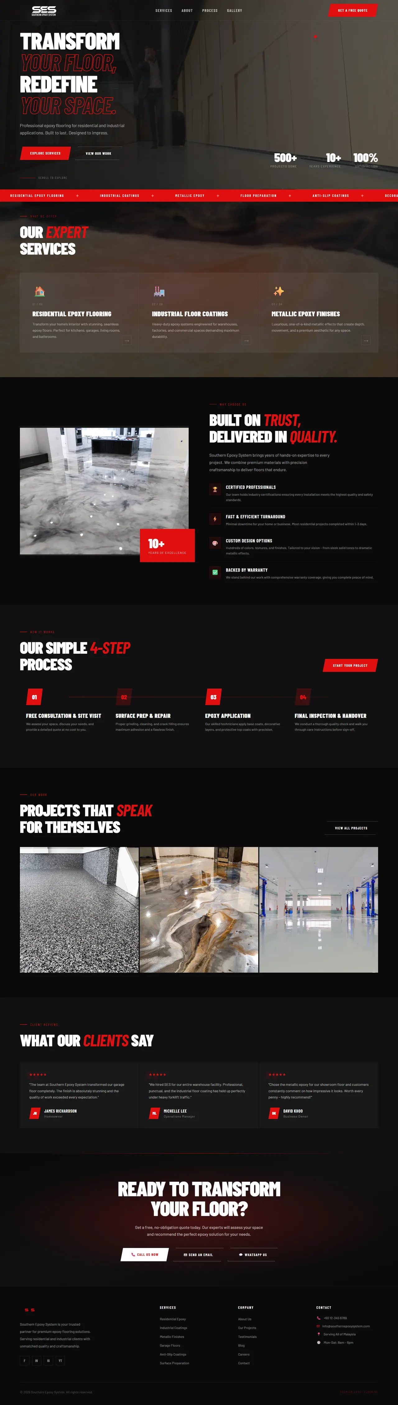 Southern Epoxy System - Corporate Website by SkyInfers